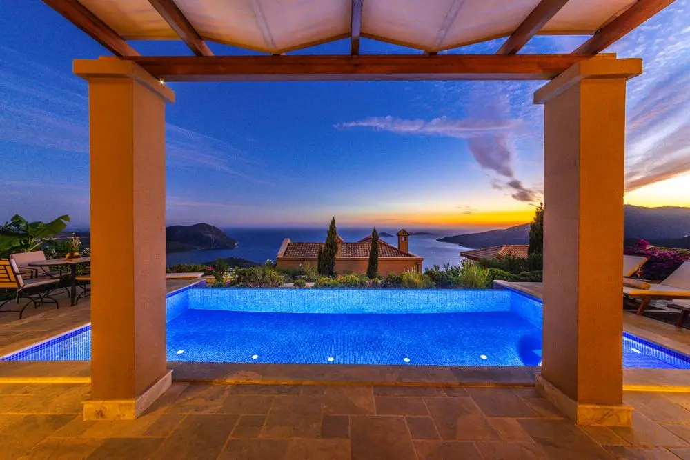 Villa terrace above the Mediterranean